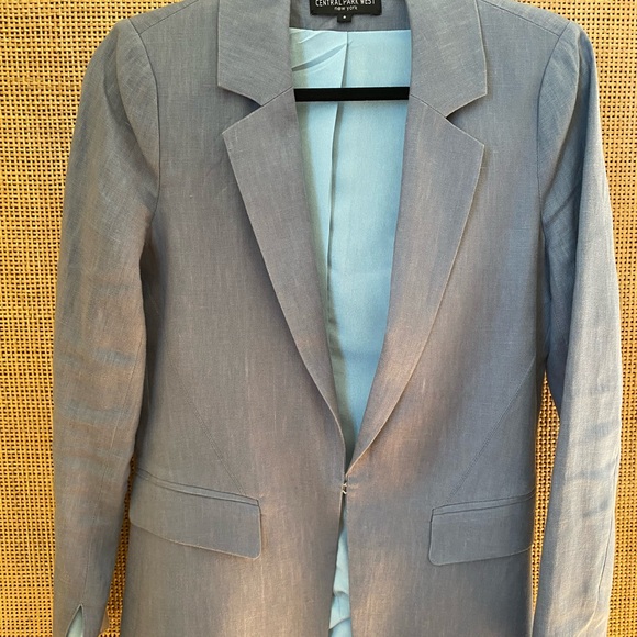 Central Park West Blue Tailored Blazer - Picture 4 of 8